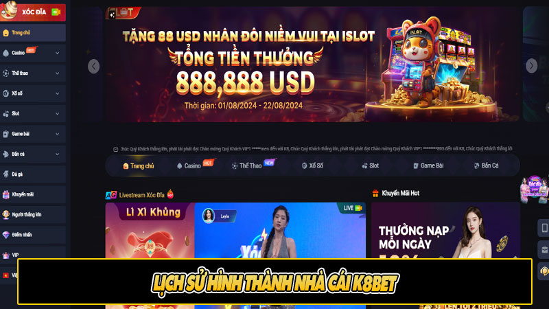 Lịch sử hình thành nhà cái K8bet